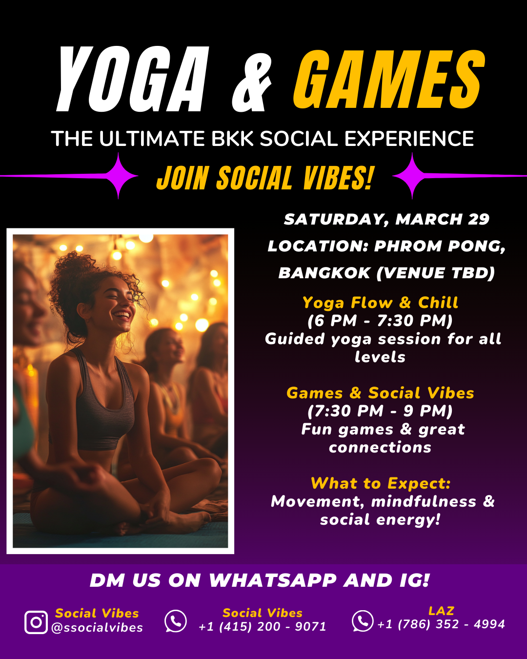 Yoga and Games Event